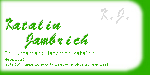 katalin jambrich business card